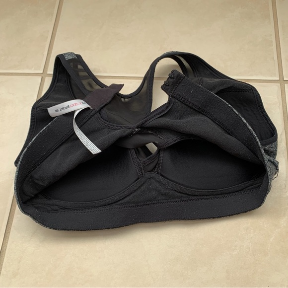 VS X Sexy Sport Black Marled Sports Bra - sz 34B - Picture 3 of 5